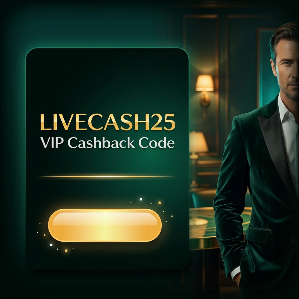 LIVECASH25 VIP Cashback Code